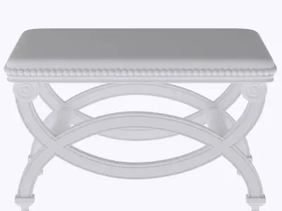 Living room stool style 2 vintage  3D print model