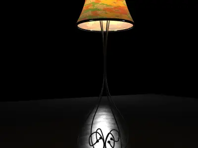 Lampshade Floral V1 Low-poly 3D model