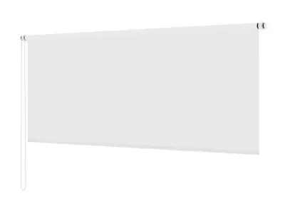 White Window Blinds 3D model