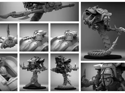 Dark Techno Lamiax armoured vehicle 3D print model