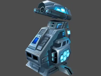Rotating turret - frozen 02 3D model
