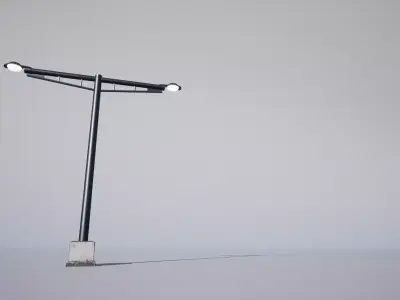 Street Lamp Low-poly 3D model 29