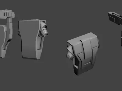 28mm Sci-fi Mercenary Squad 3D print model