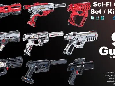 Sci-Fi Guns Set Kitbash