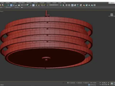 Roswell Drum Pendant Light Low-poly 3D model