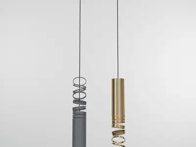 DECOMPOCE pendant light in gold 3D model