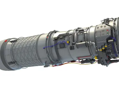  Military Supersonic Afterburning Turbofan Engine 