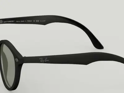 RayBanRB2185 ray ban round sunglasses 3D model