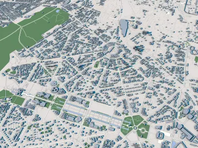 New Delhi City India 3D model