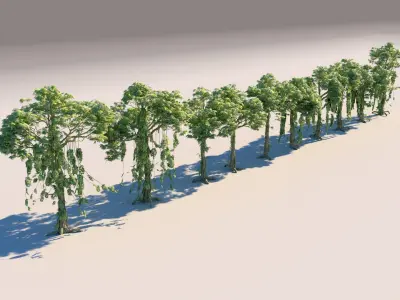  Animated Jungle Tree Pack 10 