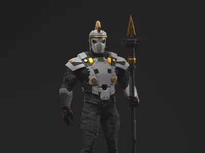 Sci Fi Centurion Low-poly 3D model