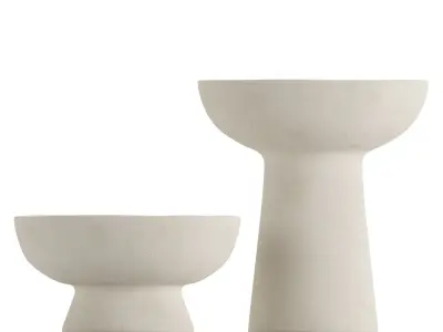 Modern Ceramic Footed Bowl 3D model