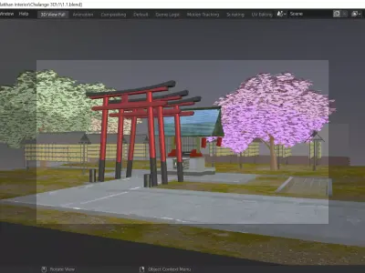 Kuil Japan  3D model