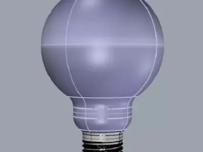 G80 E27 Bulb transluant with filament Free 3D model