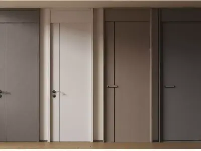 Door Wooden-Door Single-Door Bedroom-Door 3D model