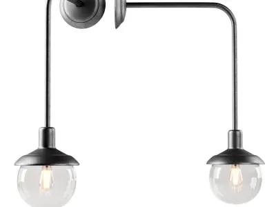 Metallic wall lantern  3D model