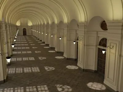 3d model Orangerie Palazzo Venaria Reale Torino  3D model