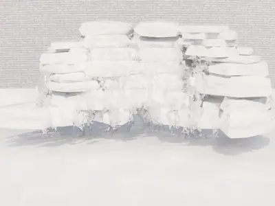 Lumion fountain - animated Low-poly 3D model