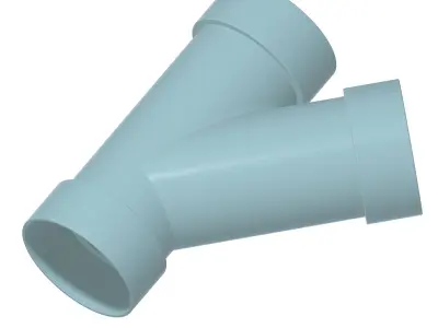 PVC Plumbing Y Fitting 3D print model