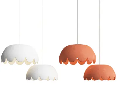 Scalloped Pendant Light 3D model