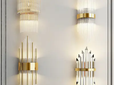 Collection of wall lamps 3D model