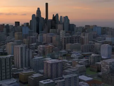 City 55 Low-poly 3D model