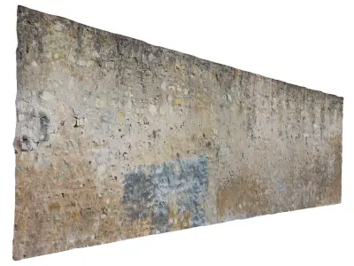 Stone Wall 3D Scan  Low-poly 3D model