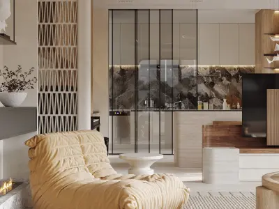    villa interior scenes 3D model