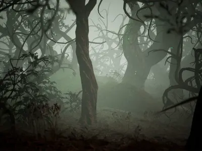 Witch Forest 60 Assets Low-poly 3D model