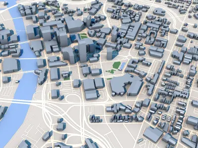 Rochester City in New York State USA 3D model