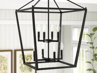 Joree Light Lantern Chandelier - 3 Colour 3D model
