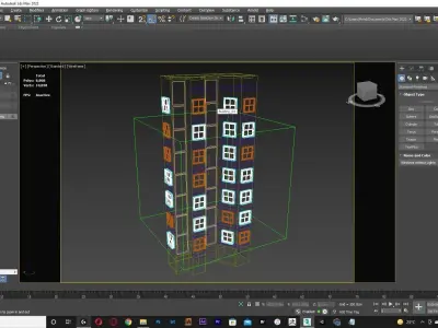 Building Model with windows in it Free low-poly 3D model