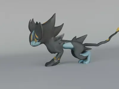 Luxray Pokemon Low-poly 3D model