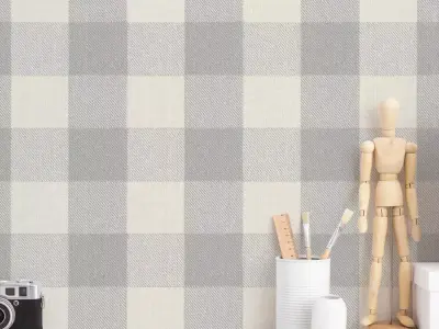 Grey Buffalo Check Wallpaper Texture
