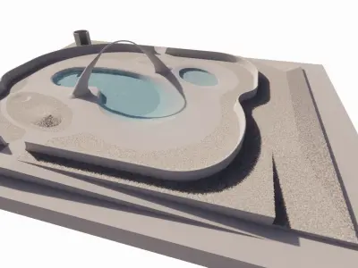 Swimming pool 3D model 11