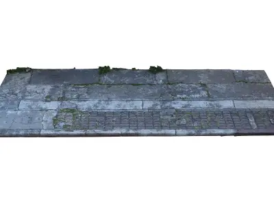 Mexico City Sidewalk  Low-poly 3D model