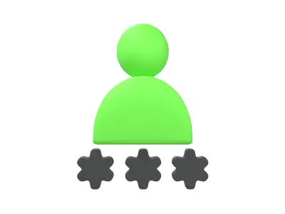 User Password Icon v1 004 Low-poly 3D model