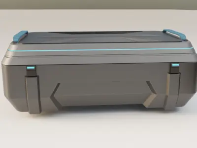 Cycber crate hardsurface 3d model Low-poly 3D model