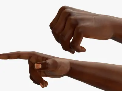 Afro American Man and Baby Hands Rigged for Cinema Collection 