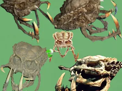 Monster skull - hole 3D model