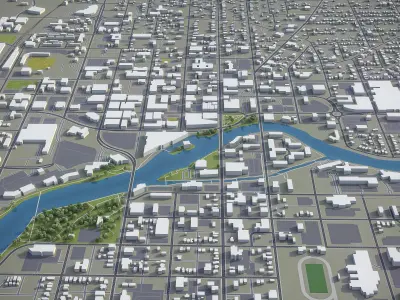 South Bend  Low-poly 3D model