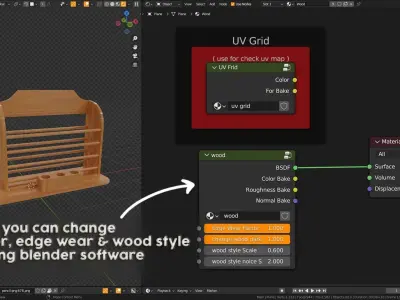 Elegant Wooden Letter Rack 3D Model Free 3D model