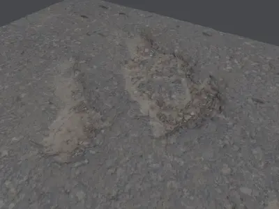 roadbump01 piece of dirt 3D model