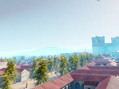 mega medieval city made in blender 3D model