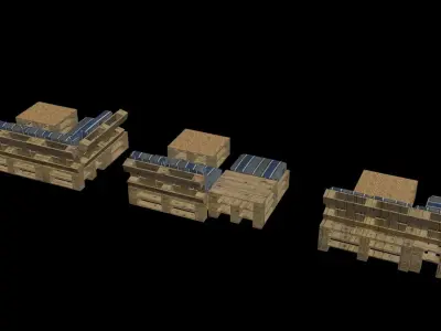 pallet sofas 3D model