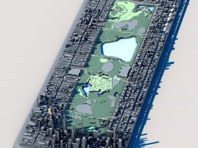 Central Park New York Manhattan Urban Landscape NYC Park 3D model