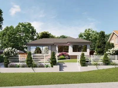 3D Exterior Scene 3D model design garden and landscape 3D model 22