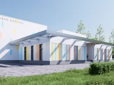 kindergarten Low-poly 3D model