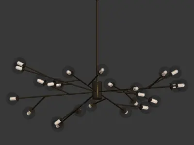 Astra Gold Chandelier Imperiumloft 3D model