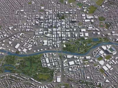 Boise Low-poly 3D model